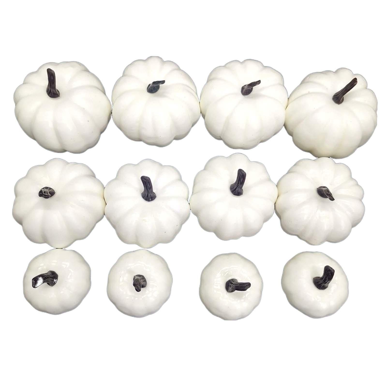 12Pcs Fake Pumpkins Model/ Mini Simulation Pumpkins Model/ Mini Children's Education Tool /Fake Foam Pumpkins for Halloween