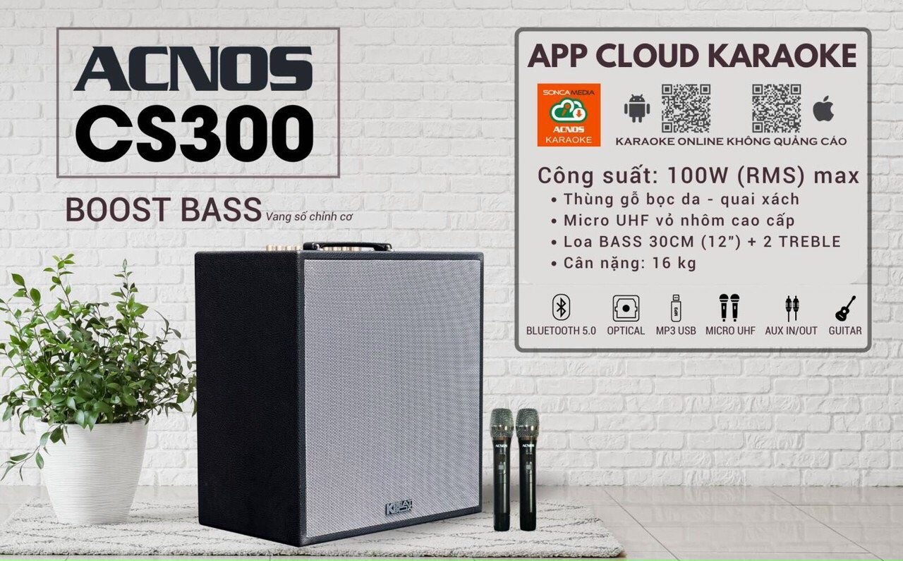 Loa mini Xách Tay Acnos CS300 mẫu mới năm 2022 - Hàng Chính Hãng