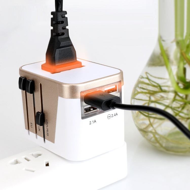 Ổ cắm thông minh có cổng USB, chuyển nguồn đa năng đi du lịch, công tác nước ngoài cao cấp -
