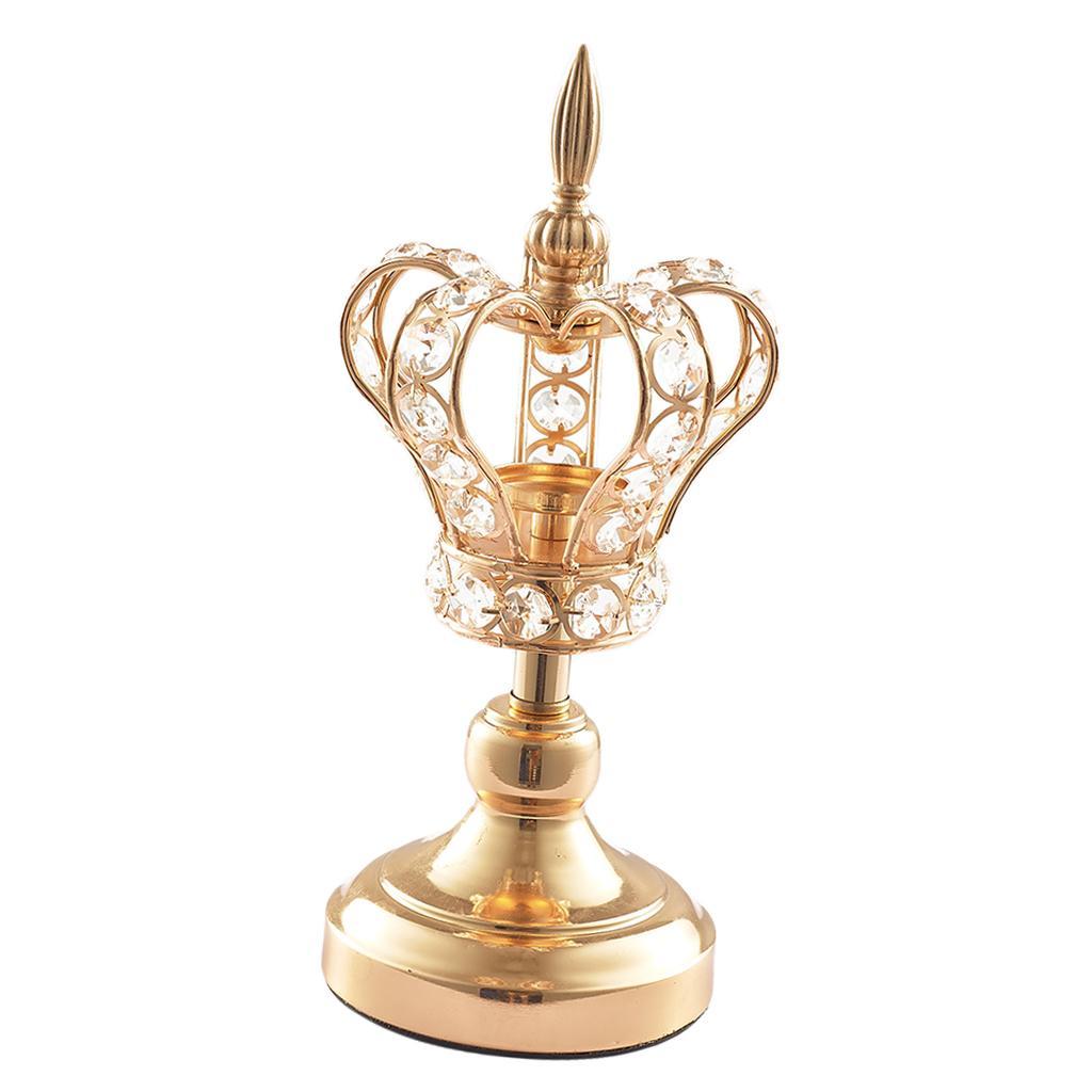 Golden Candle Holder Ornament Photo Holder Photo Prop Table Decor