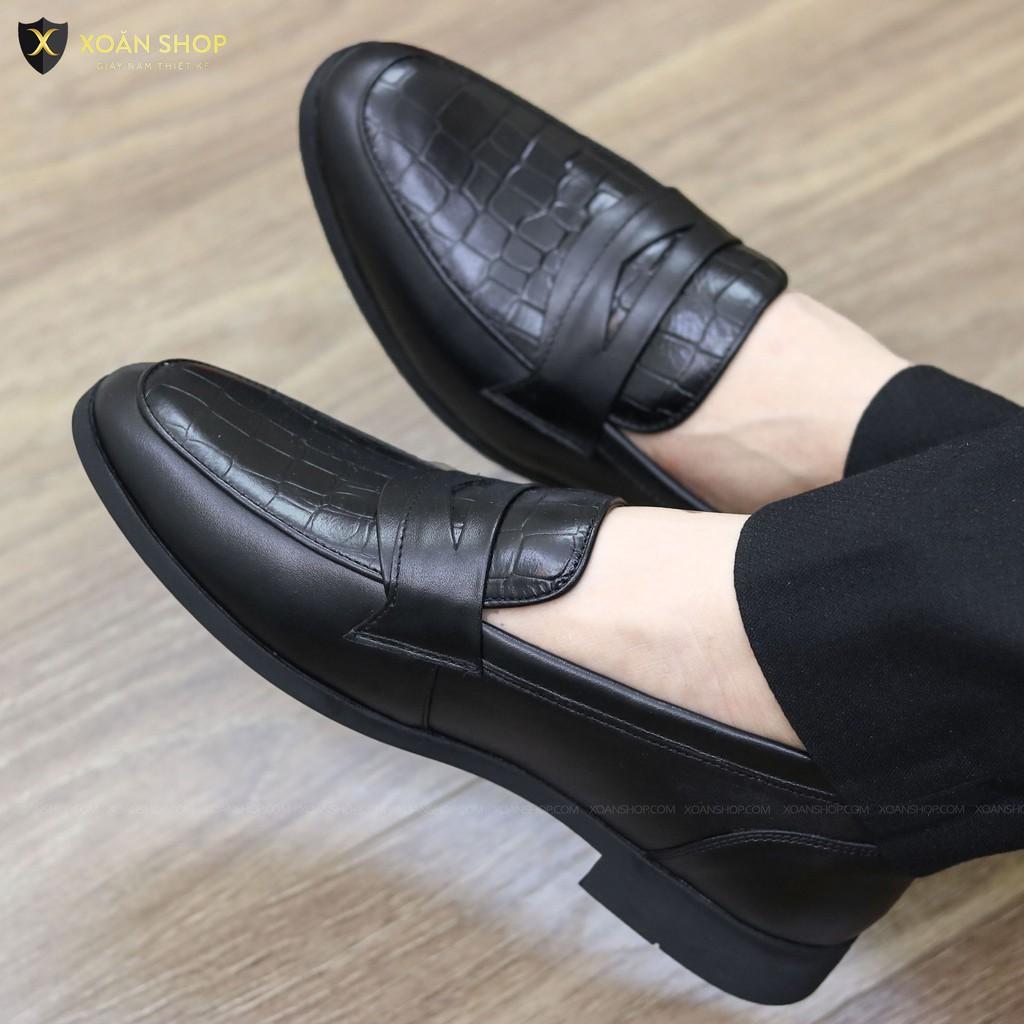 Giày lười DA BÒ MỀM 100% ĐẾ CAO SU NON ĐÚC_MÃ g046