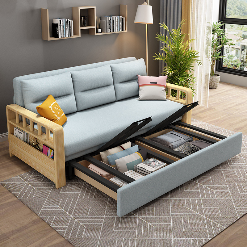 Sofa Giường Kéo Đa Năng Phối Tay Gỗ Tinh Tế DP-SGK40