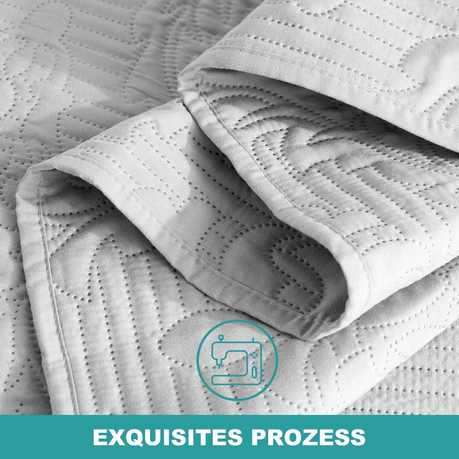 Ga trải giường 220x240cm - Drap đôi chần bông hiện đại, có thể đảo chiều trang trí Nhẹ, không gây dị ứng, Drap trải giường bằng sợi nhỏ mềm mại với họa tiết hoa hiện đại, Màu xám