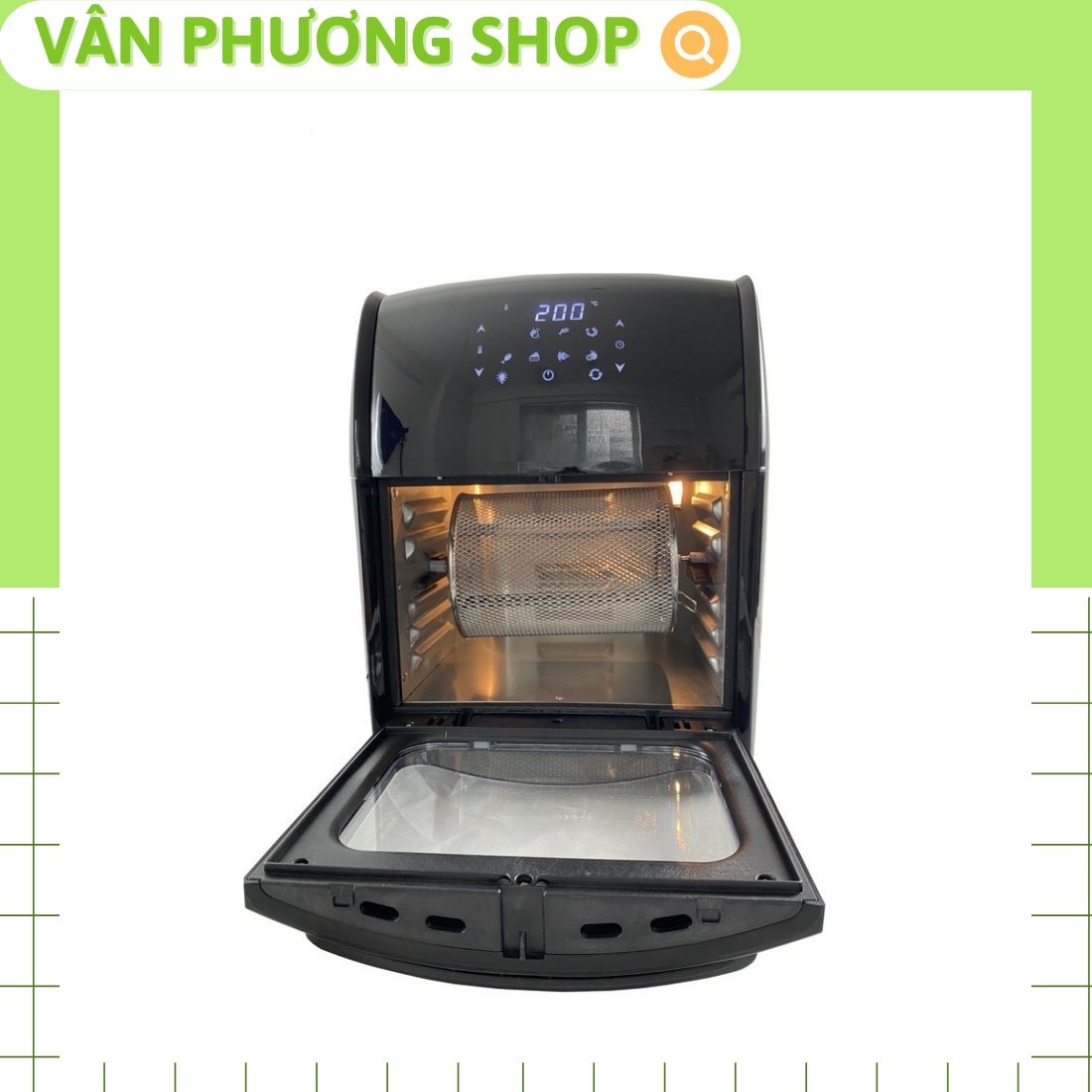 Nồi chiên không dầu  KB-1200, công suất 1800W, dung tích 12.5L - Hàng Chính Hãng