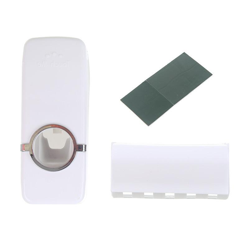 Bathroom Accessories Set Tooth Brush Holder Automatic Toothpaste Dispenser Holder Toothbrush Wall Mount Rack Bathroom Tools Set