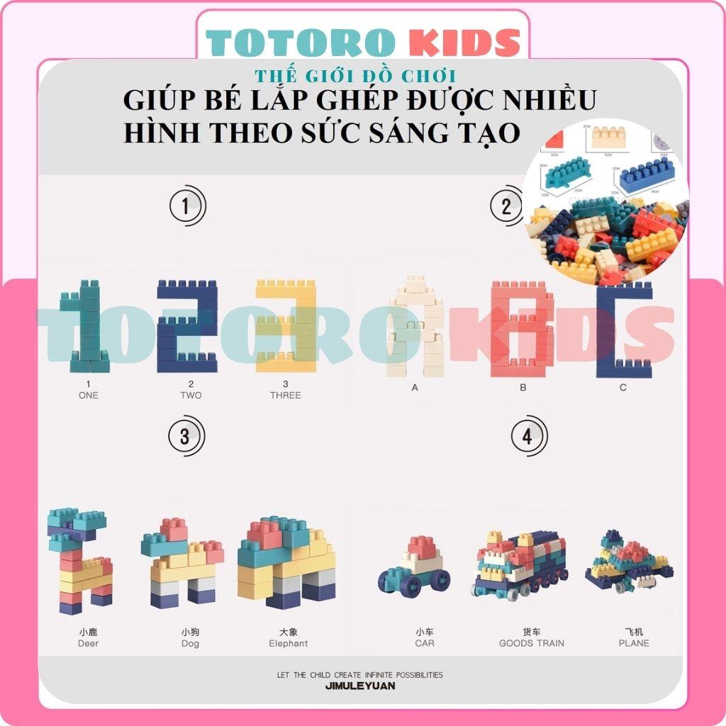 Bộ đồ chơi xếp hình lắp ráp 520 chi tiết phát triển trí tuệ sáng tạo cho bé