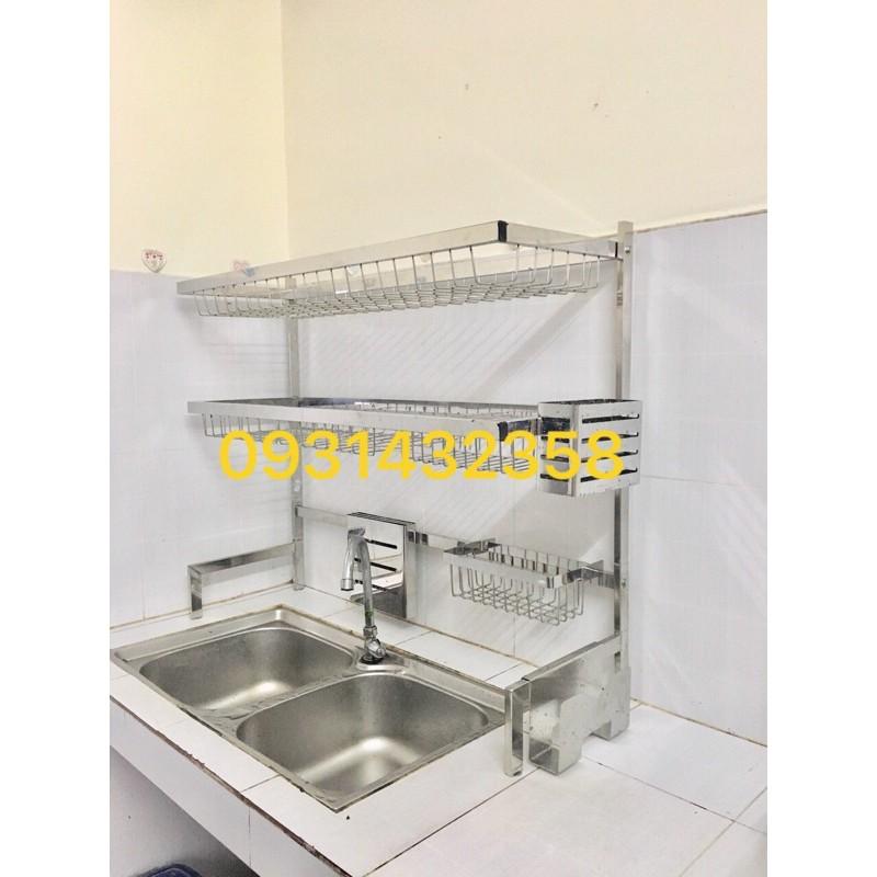 Kệ chén đĩa inox 304 trắng không gỉ