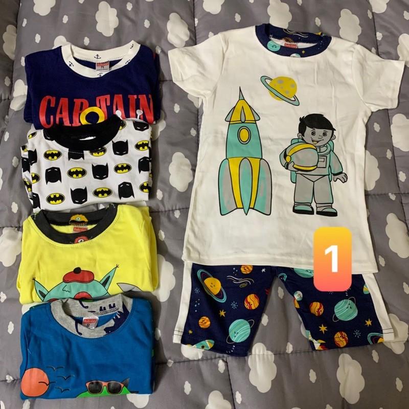 set bộ mặc hè bé trai siêu cute chất thun borip mịn mềm thấm hút mồ hôi