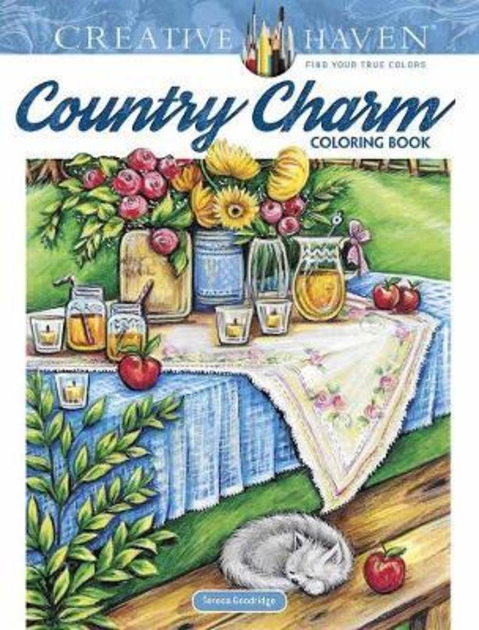 Sách - Creative Haven Country Charm Coloring Book by Teresa Goodridge (US edition, paperback)