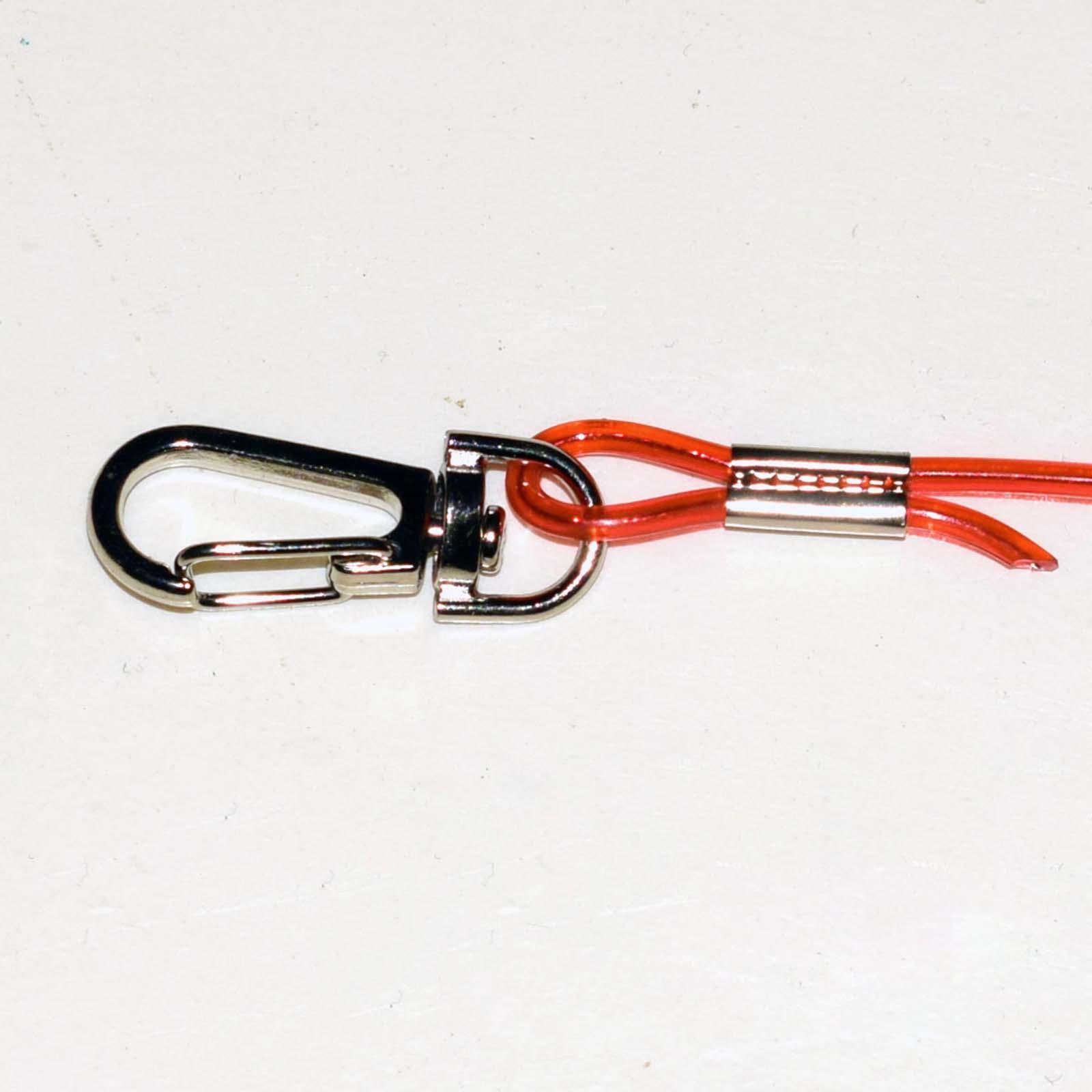 Retractable Fishing Coiled Lanyard with Carabiner Steel Wire Extension Tether for Fishing Rods, Fishing Pliers, Fishing Grips Fishing Tool