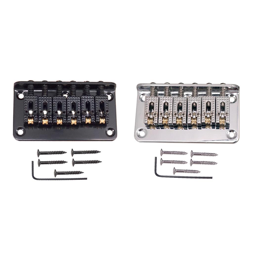 1 Set Electric Guitar Roller Saddle Bridge Tailpiece Scew Wrench Black