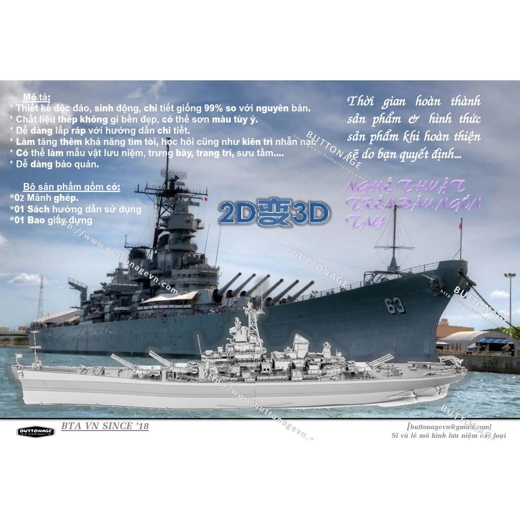 Mô Hình Lắp Ráp 3d Thiết Giáp Hạm USS Missouri – Hoa Kỳ
