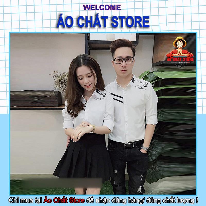 BST Áo sơ mi đôi họa tiết cao cấp | sơ mi cặp nam nữ đẹp  | Áo Chất Store