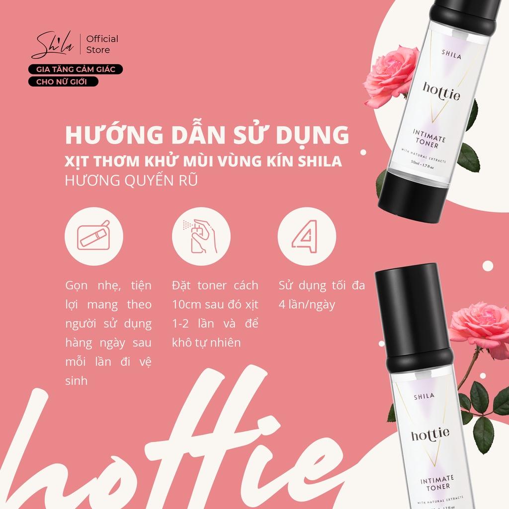 Bộ 3 chăm sóc vùng kín Shila (Shila Intimate Toner Hottie, Shila Intimate Cleanser Hottie, Shila Serum Pinky)