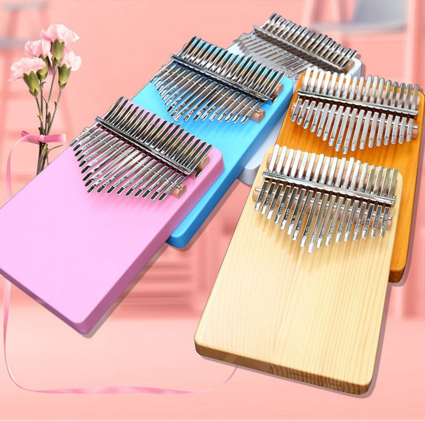 Đàn Kalimba 17 phím gỗ nguyên khối Mahagony MI9KLIM 3 màu sắc tươi sáng