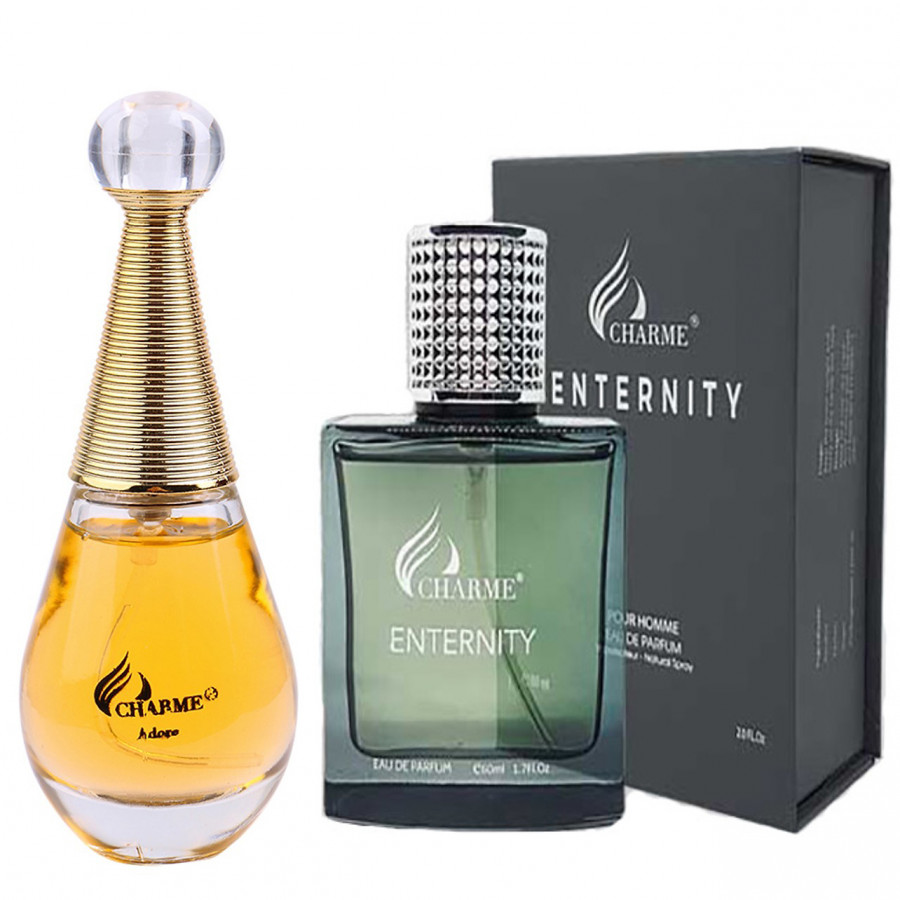 Combo Nước Hoa Charme Nữ(Adore 25ml) và Nam (Enternity 60ml) - Chính Hãng