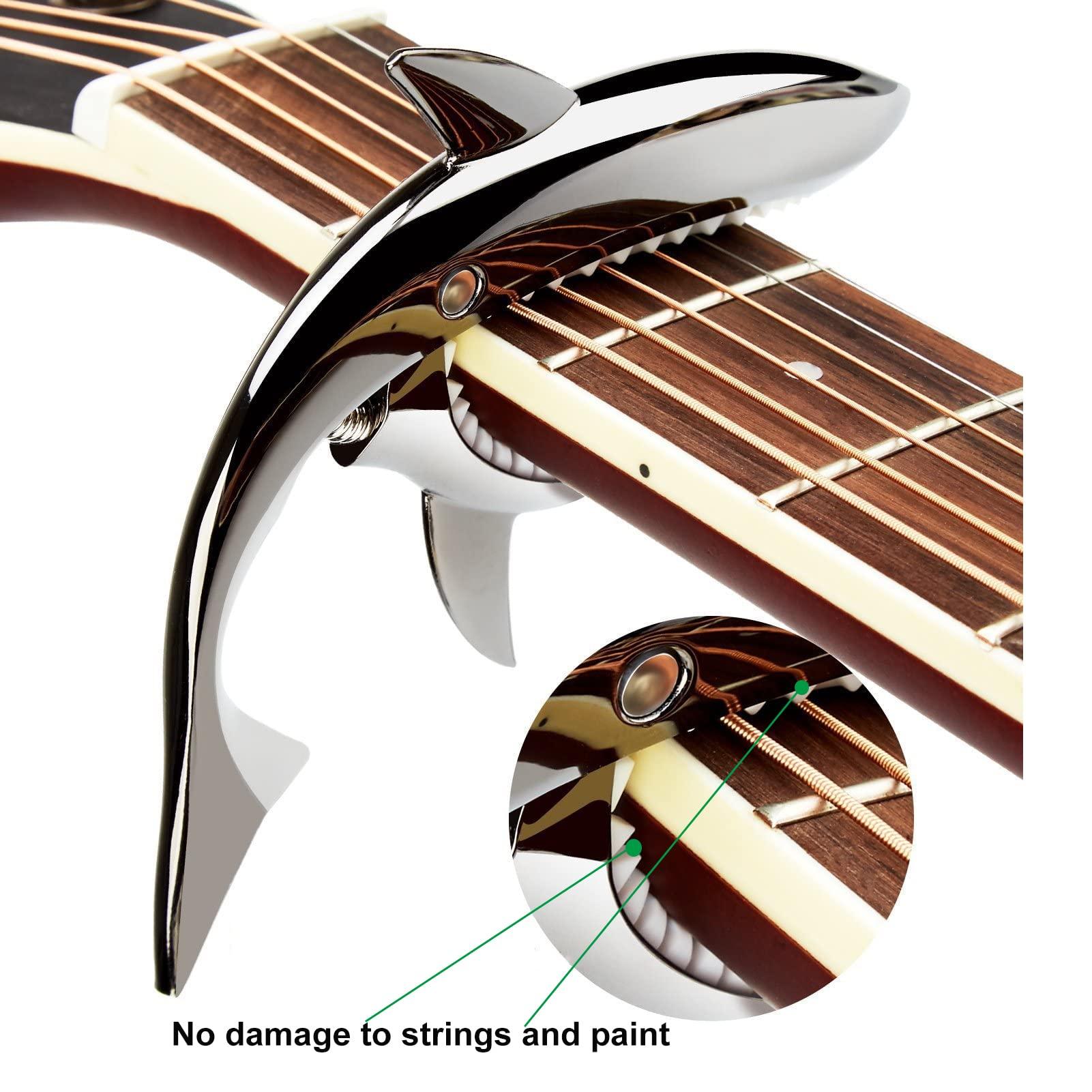 Capodastre hợp kim kẽm cho guitar acoustic dây đen 4/6/12