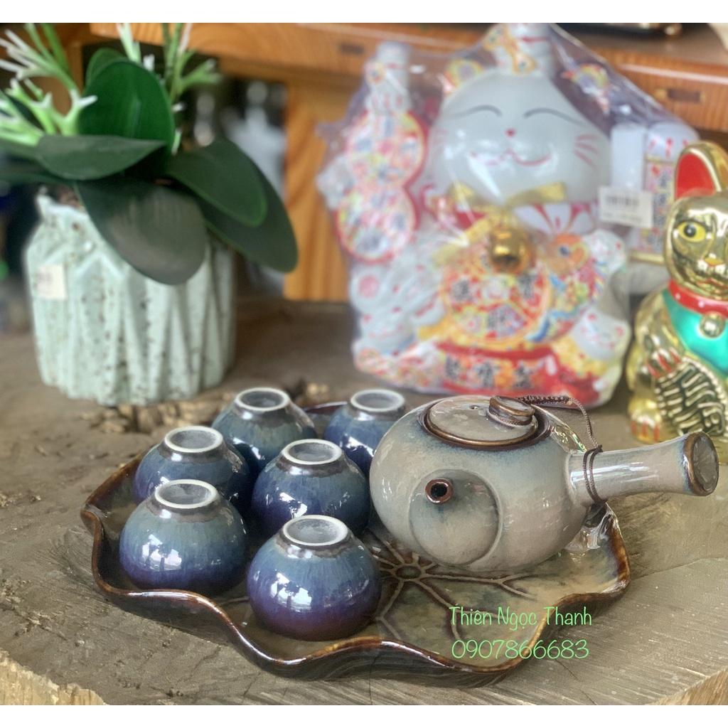 Bộ ấm trà gốm sứ cao cấp Bát TRàng