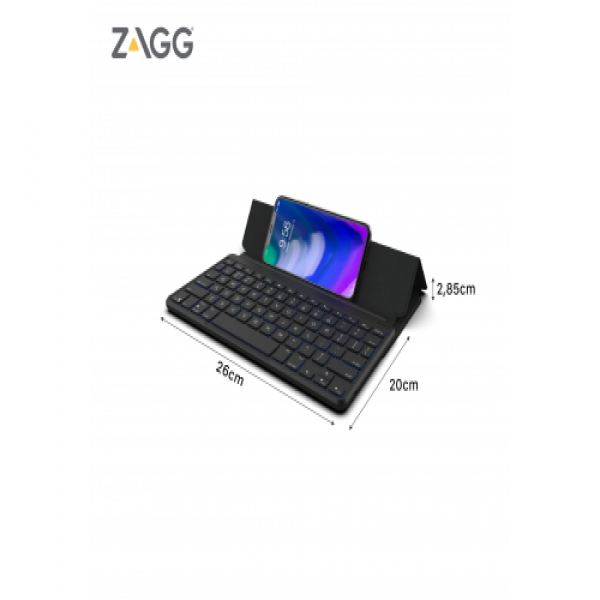 Bàn phím ZAGG 7 màu Backlit Keyboard Fabric Stand Flex Hàng Chính Hãng