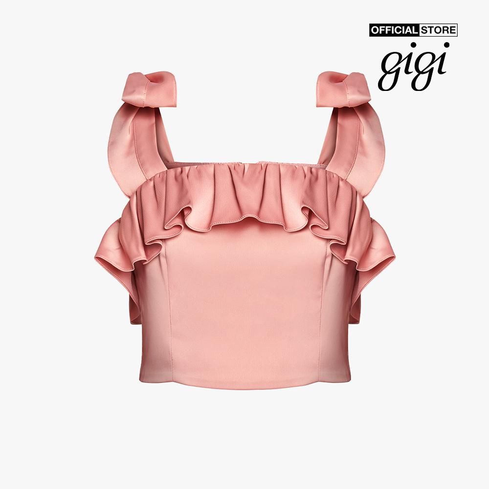 GIGI - Áo croptop nữ hai dây Ruffle Tie Camisole G1201T211219