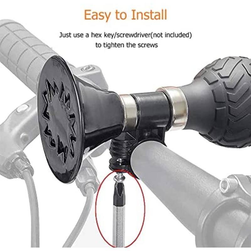 Còi Hơi Cổ Điển Bằng Kim Loại Gắn Tay Cầm Xe Đạp Kèm Ốc Vít