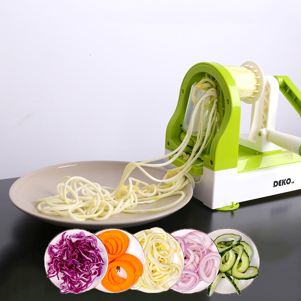 DEKO Spiralizer Cà Rốt Cắt, Hoa Quả Máy Thái Salad Mì Máy Làm Mì Sợi Phụ Kiện Nhà Bếp