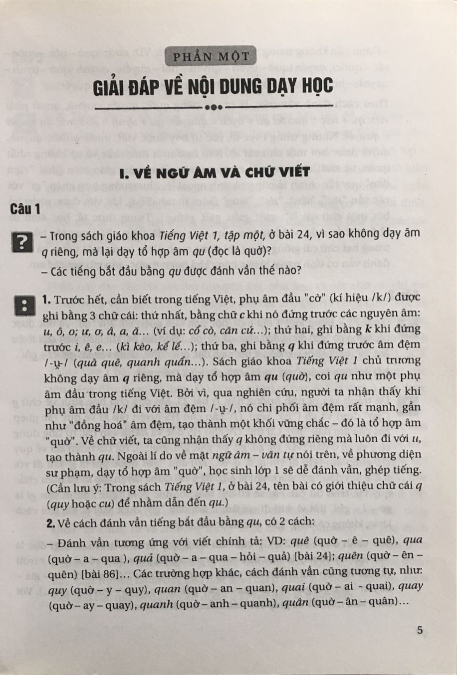 Giải đáp 120 câu hỏi thường gặp trong dạy học môn Tiếng Việt ở tiểu học