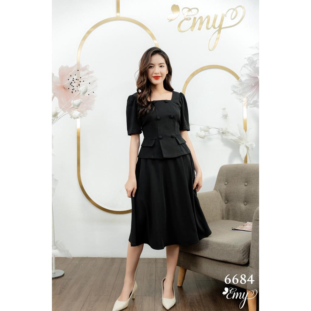 EMY EM6684 Sét Rời Áo +CV Đen