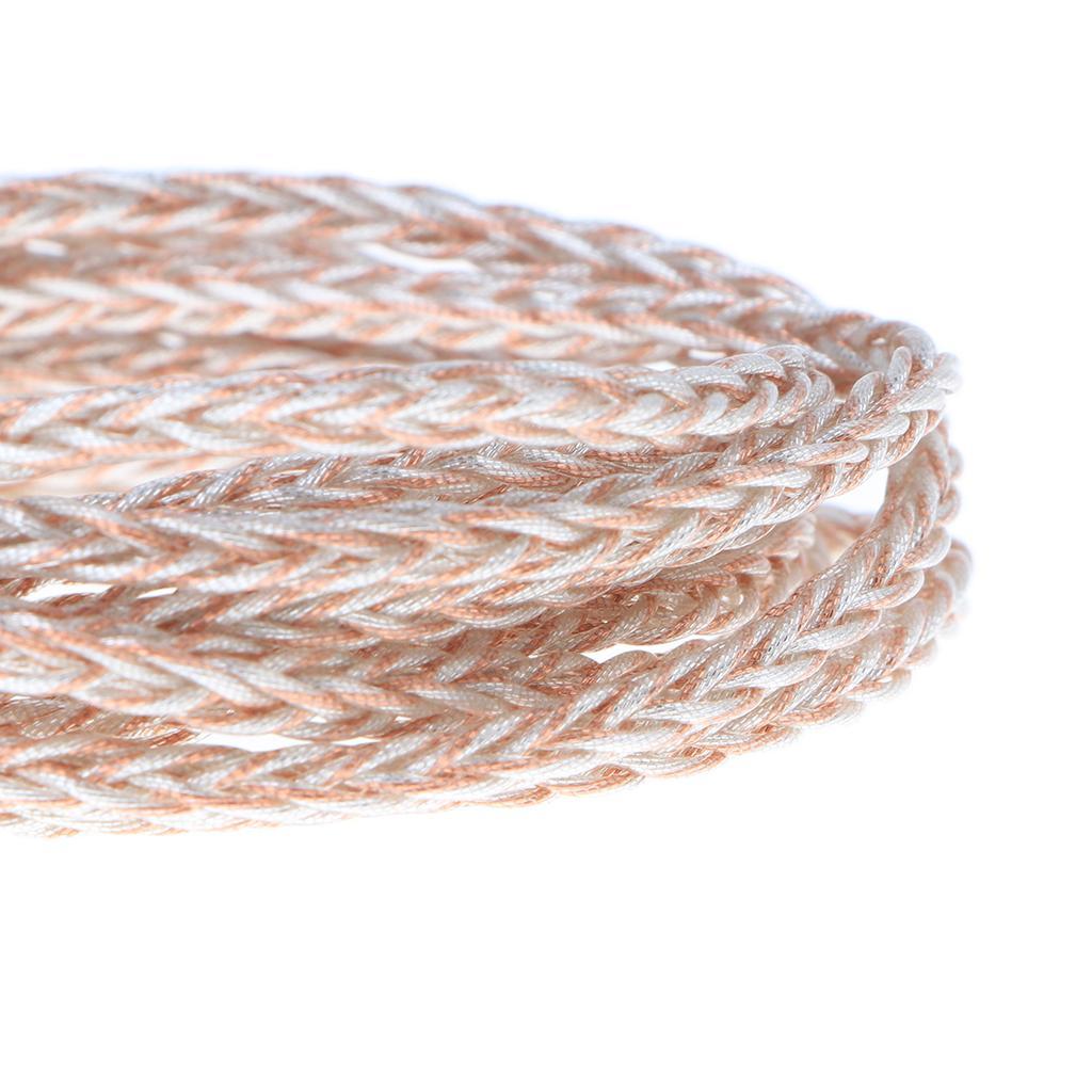 2-10pack 7N 8 Strands Braided OCC Copper Wire DIY HiFi Audio Upgrade Cord for