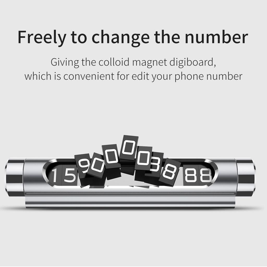 Bảng số điện dùng trên xe hơi Baseus All Metal Temporary Parking Number Plate Series 2