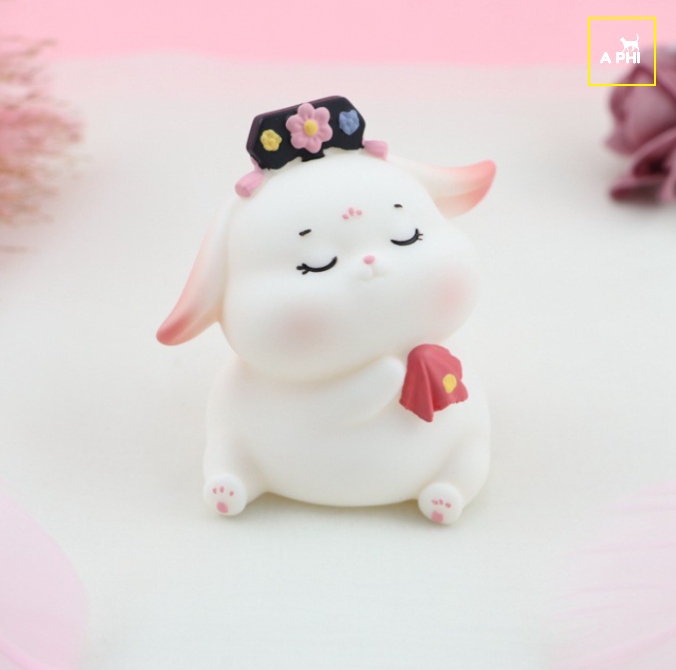 Mô hình thỏ bunny chảnh chọe đáng yêu để bàn trang trí