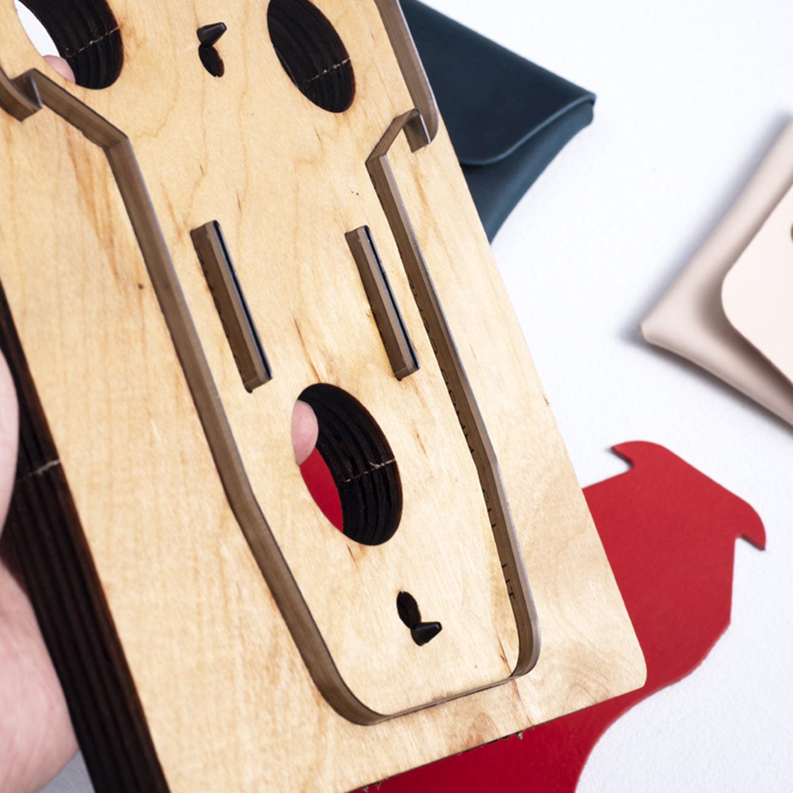 DIY Card Bag Punch Leather Cutting Die Leather Wallet Template Coin Purse Handmade Leather Tool Wooden Die