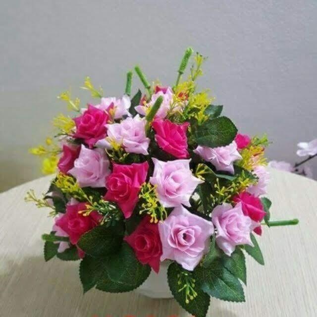 Hoa hồng sâu điểm - Hoa giả