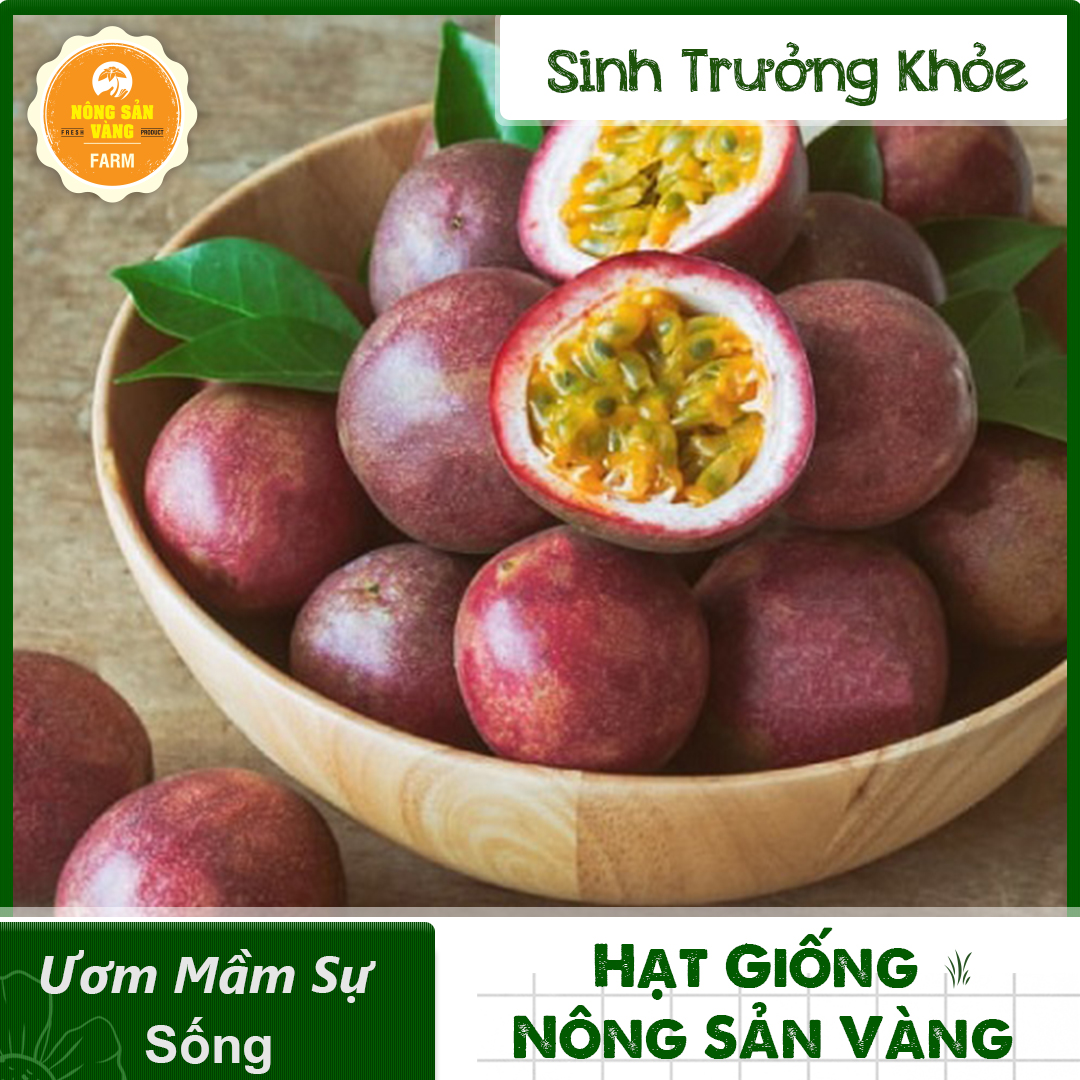 Hạt giống Chanh Dây Dễ Trồng, Sinh Trưởng Và Phát Triển Khỏe, Kháng Bệnh Cao (Gói 50 Hạt) - Nông Sản Vàng