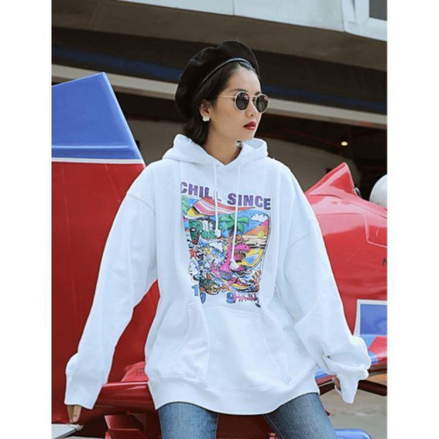 Áo hoodie goyangi Unisex LISA oversize phong cách hàn quốc