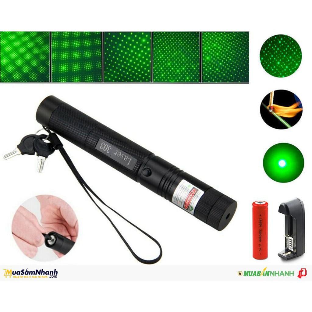 Đèn Laser Siêu Mạnh - Đèn Laze 303 Tia Sáng Xanh.