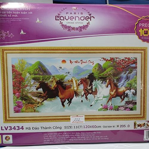 Tranh thêu mã đáo thành công LV3434 - kích thước: 120 * 60cm.