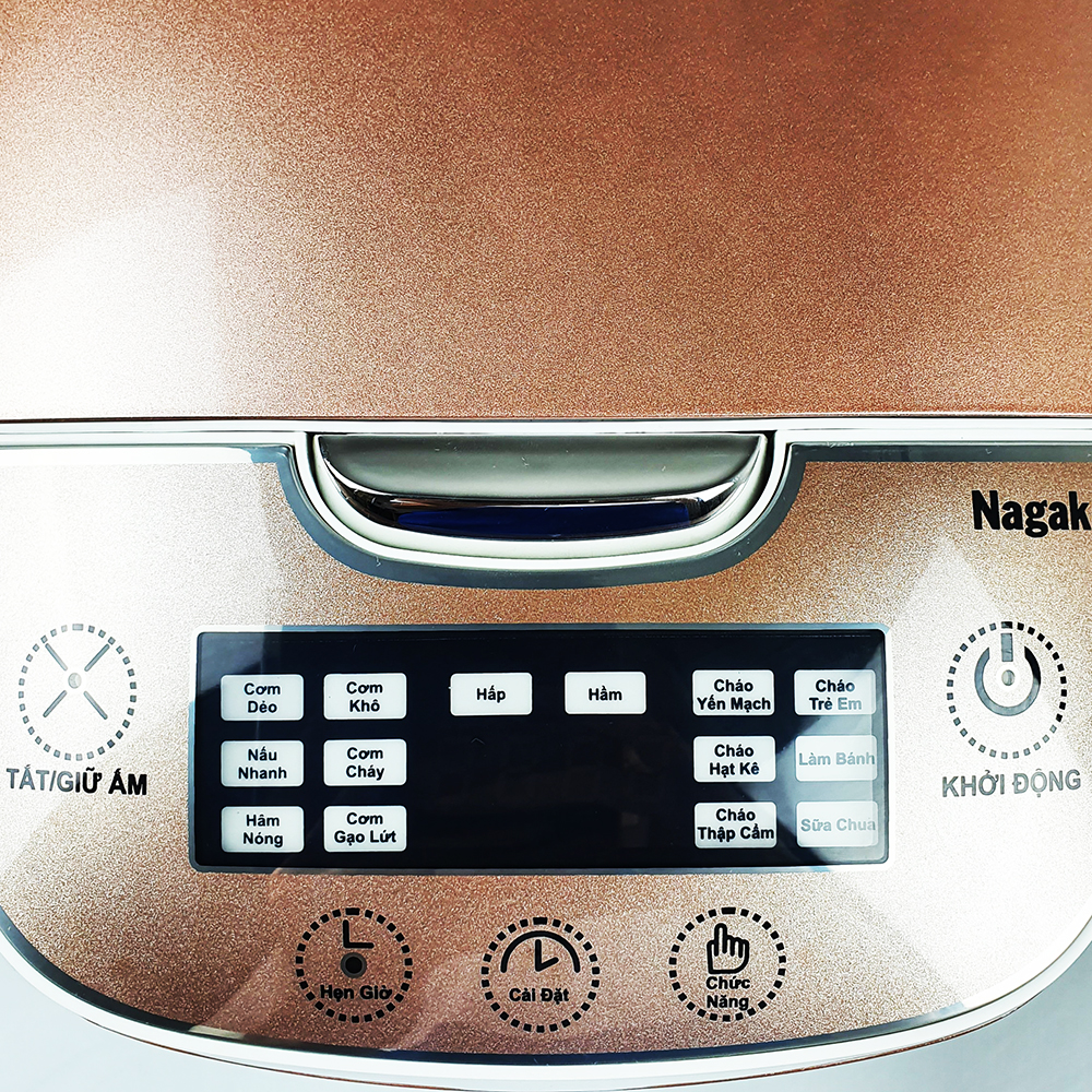 Nồi cơm điện cao tần 1.8L Nagakawa NAG0102 với 14 chức năng nấu và giữ ấm cơm - Hàng chính hãng