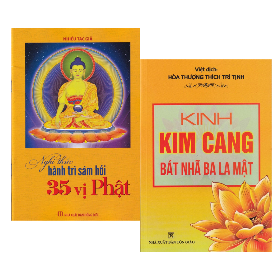 COMBO 2 QUYỂN : KINH KIM CANG BÁT NHÃ BA LA MẬT + NGHI THỨC HÀNH TRÌ SÁM HỐI 35 VỊ PHẬT