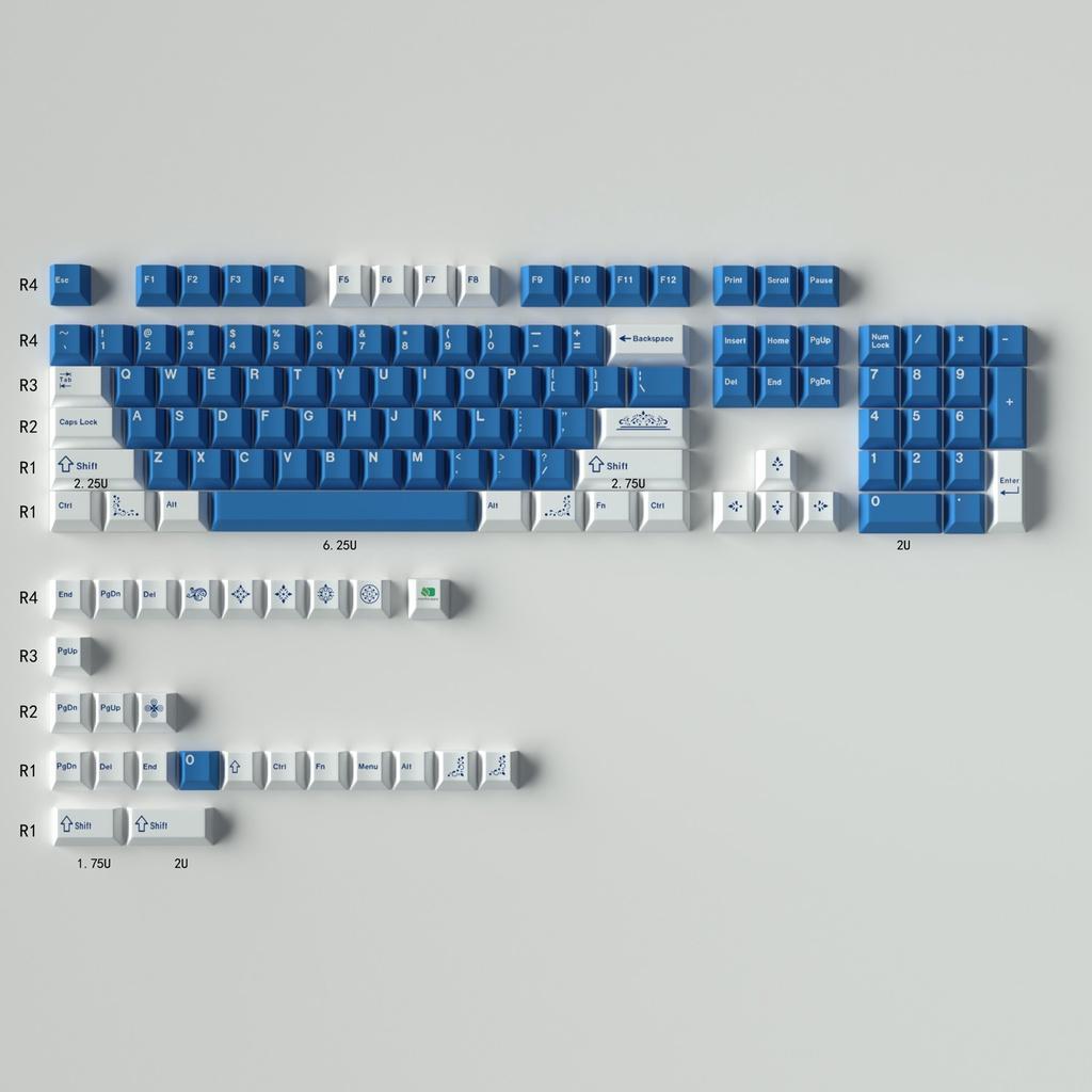 GMK Lazurite  keycaps cherry profile Dye Sublimation PBT keycap 129keys