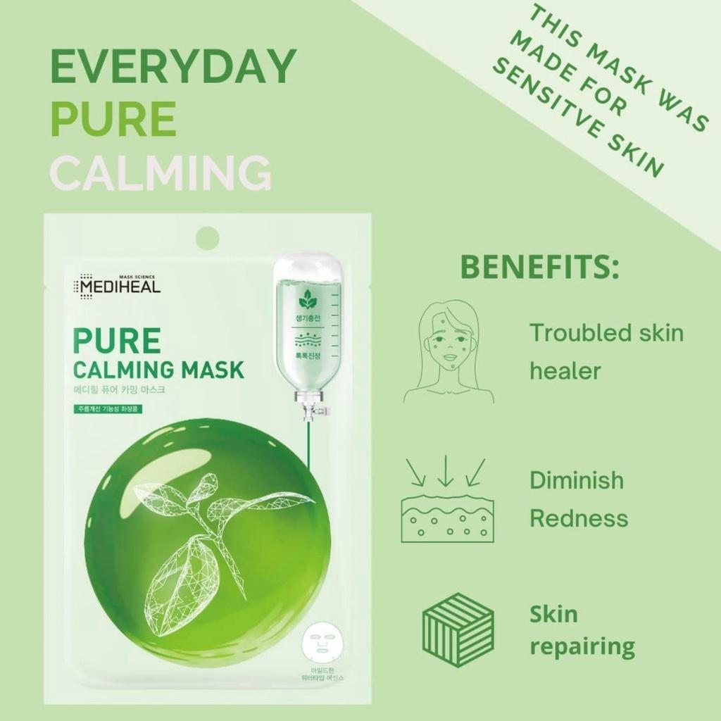 Mặt Nạ Mediheal Pure Calming Mask Dịu Da Se Khít Lỗ Chân Lông 20ml