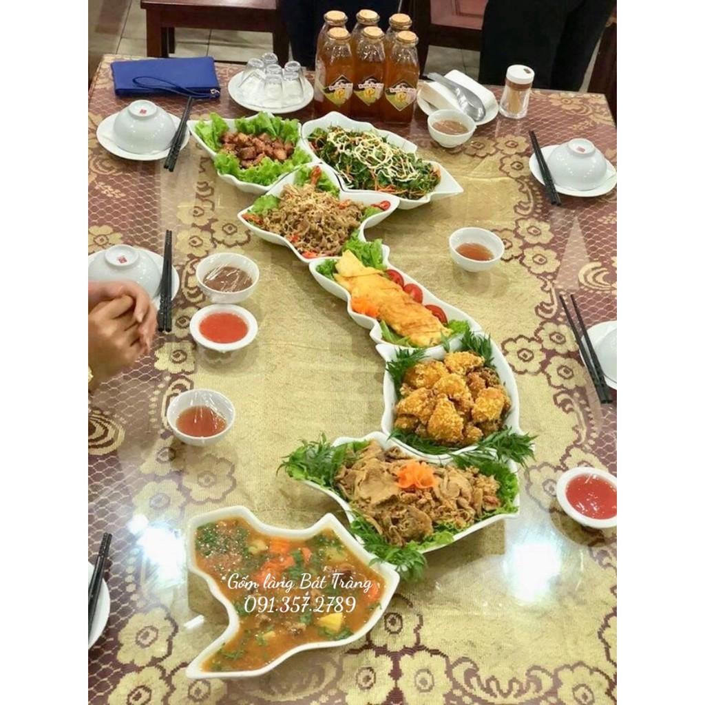 Bộ đồ ăn gốm sứ Bát Tràng trắng