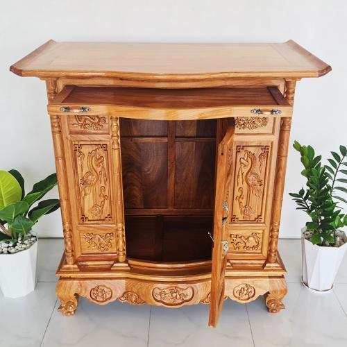 TỦ THỜ GỖ GÕ ĐỎ CAO 1M25  BÀN CÚNG , TỦ THỜ GỖ CAO CẤP