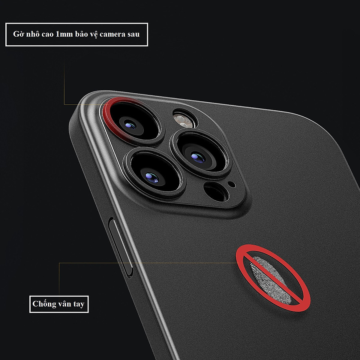 Ốp lưng lụa mỏng dành cho iPhone 14 Pro bảo vệ camera, siêu mỏng 0.3 mm - Hàng Chính Hãng Memumi