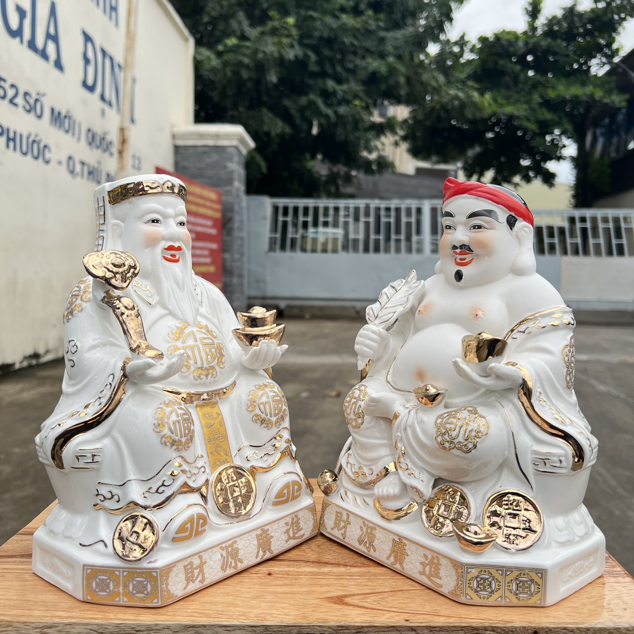 Tượng Thần tài Thổ Địa sứ cao cấp cao 22cm