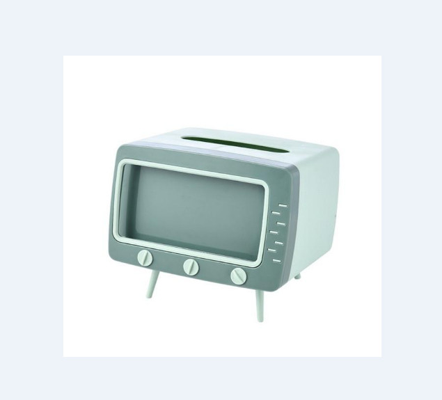 Hộp đựng giấy hình TV sáng tạo - Vàng xanh