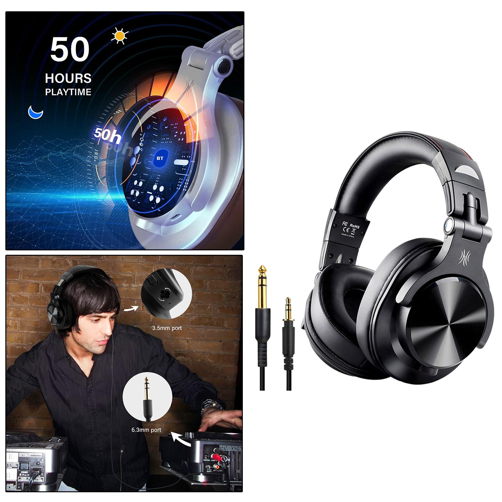 A70 Over-Ear DJ Bluetooth Headphone Headsets for Studio Monitoring Black