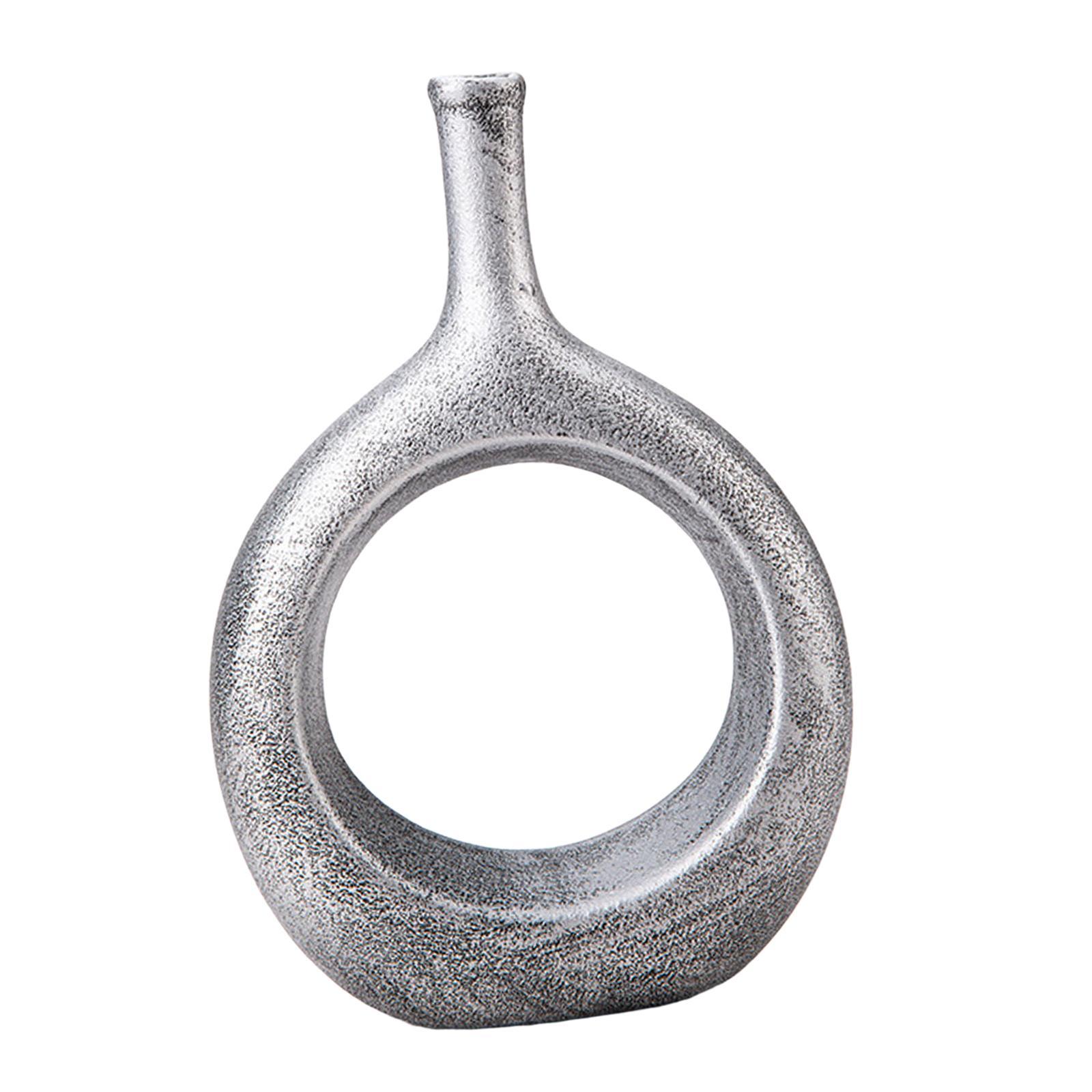 Donut Vase Home Bedroom Tabletop Flower Vase with Hole Office Decorative