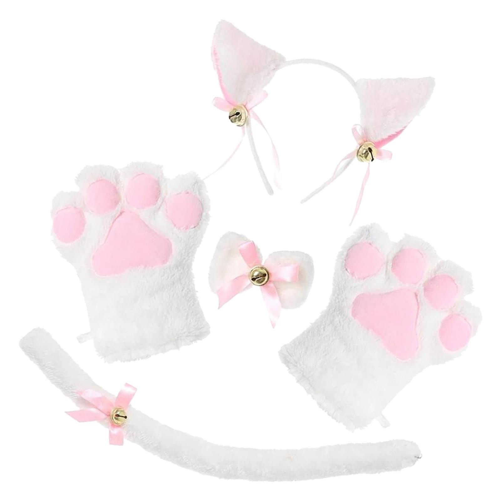 Anime Cat Costume Cosplay Headband Headwear Animal Plush Gifts Dress up