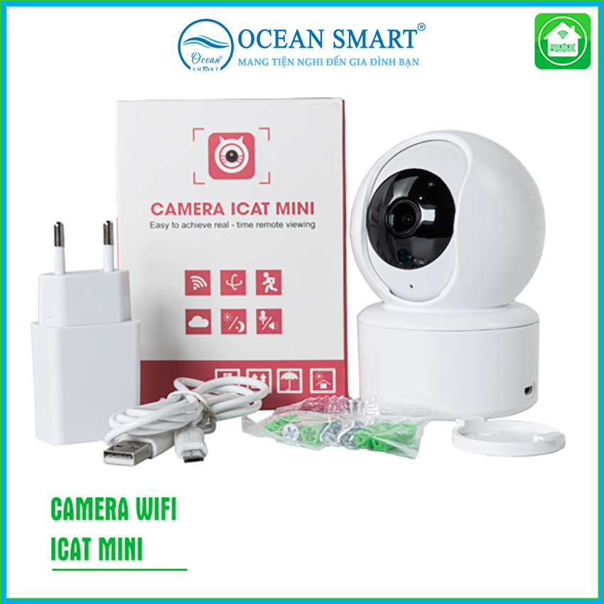Camera Kết Nối Thông Minh Độ Phân Giải Cao Wifi ICat Mini - CMRICMINI - HÀNG CHÍNH HÃNG